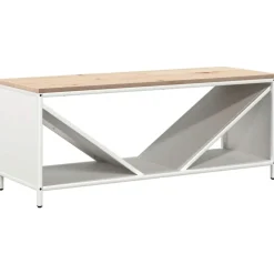 Accessoires Pour Cheminées & Poêles À Bois-vidaXL Étagère à bois de chauffage avec plateau en bois Blanc