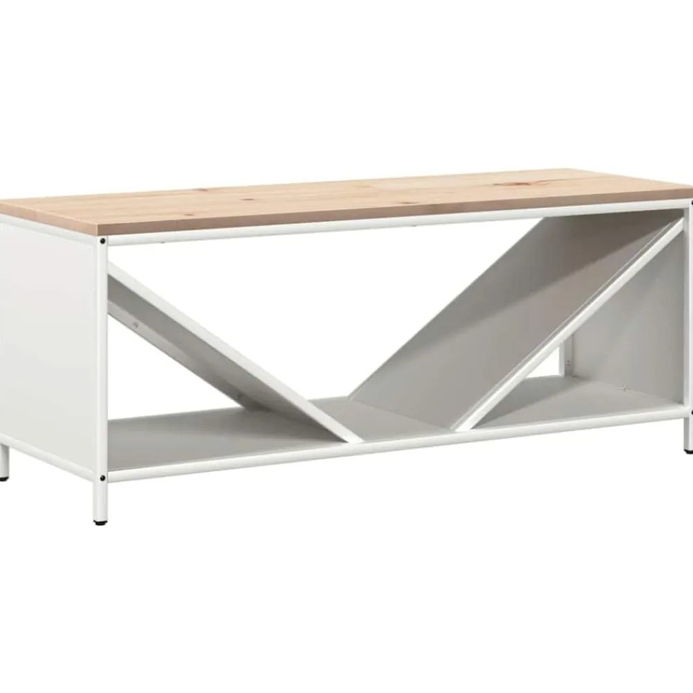 Accessoires Pour Cheminées & Poêles À Bois-vidaXL Étagère à bois de chauffage avec plateau en bois Blanc