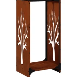 Accessoires Pour Cheminées & Poêles À Bois-vidaXL Étagère à bois 40x30x80 cm Acier résistant aux intempéries