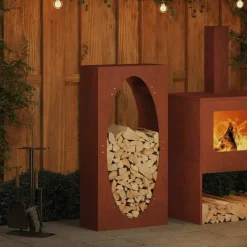 Accessoires Pour Cheminées & Poêles À Bois-vidaXL Étagère à bois 50x23x100 cm Acier résistant aux intempéries