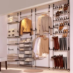 vidaXL Étagère à chaussures télescopique avec barres Aluminium