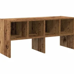Produits Ménagers-vidaXL Étagère à chaussures empilable 89,5x30x40 cm Vieux bois