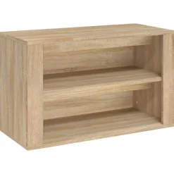 Produits Ménagers-vidaXL Étagère à chaussures Chêne sonoma 75x35x45 cm Bois d'ingénierie Chêne sonoma