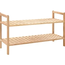 vidaXL Étagère à chaussures Bois de noyer massif 69 x 26 x 40 cm