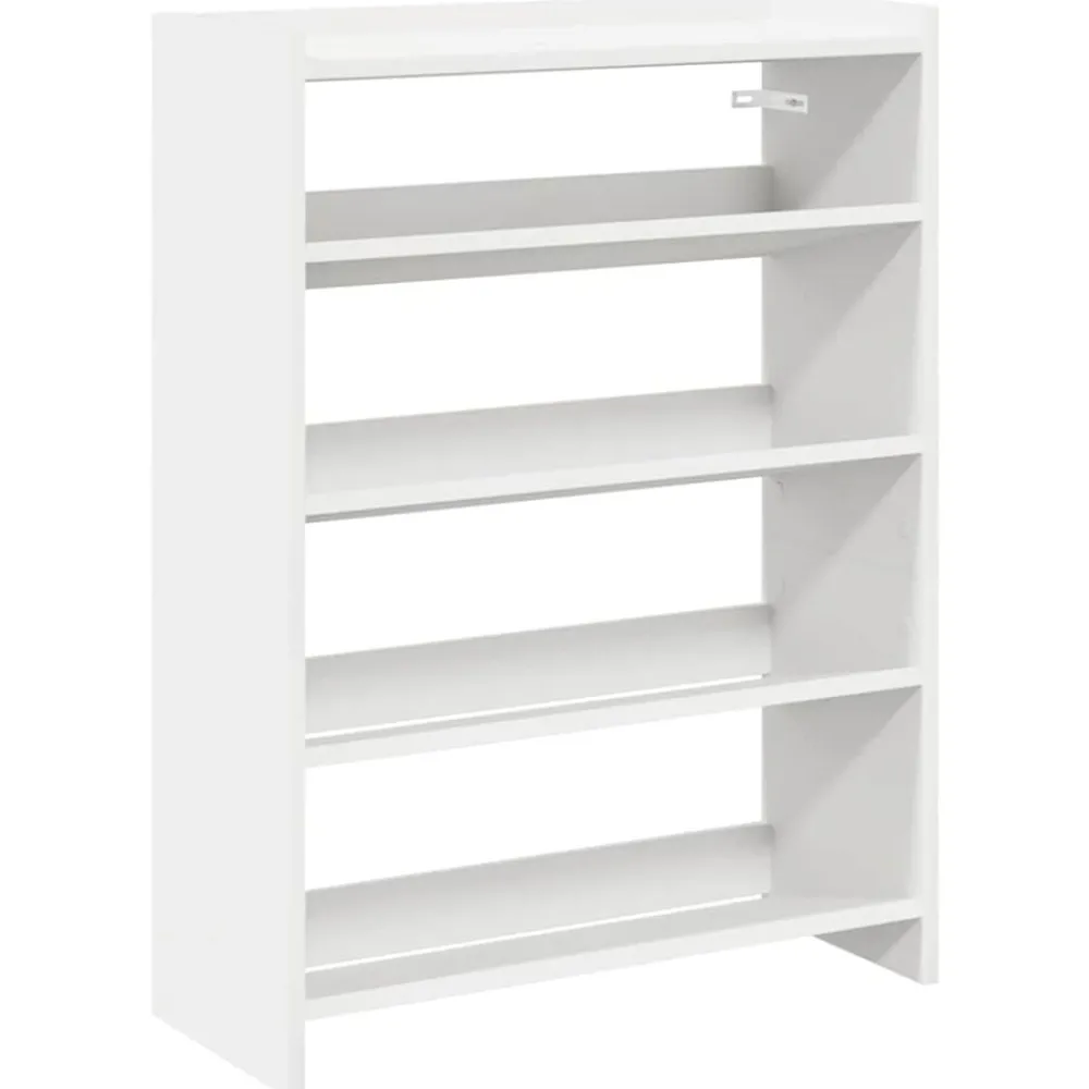 Produits Ménagers-vidaXL Étagère à chaussures 60x25x81 cm bois d'ingénierie Blanc