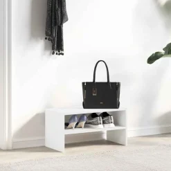 Produits Ménagers-vidaXL Étagère à chaussures empilable 60x30x30,5 cm Blanc