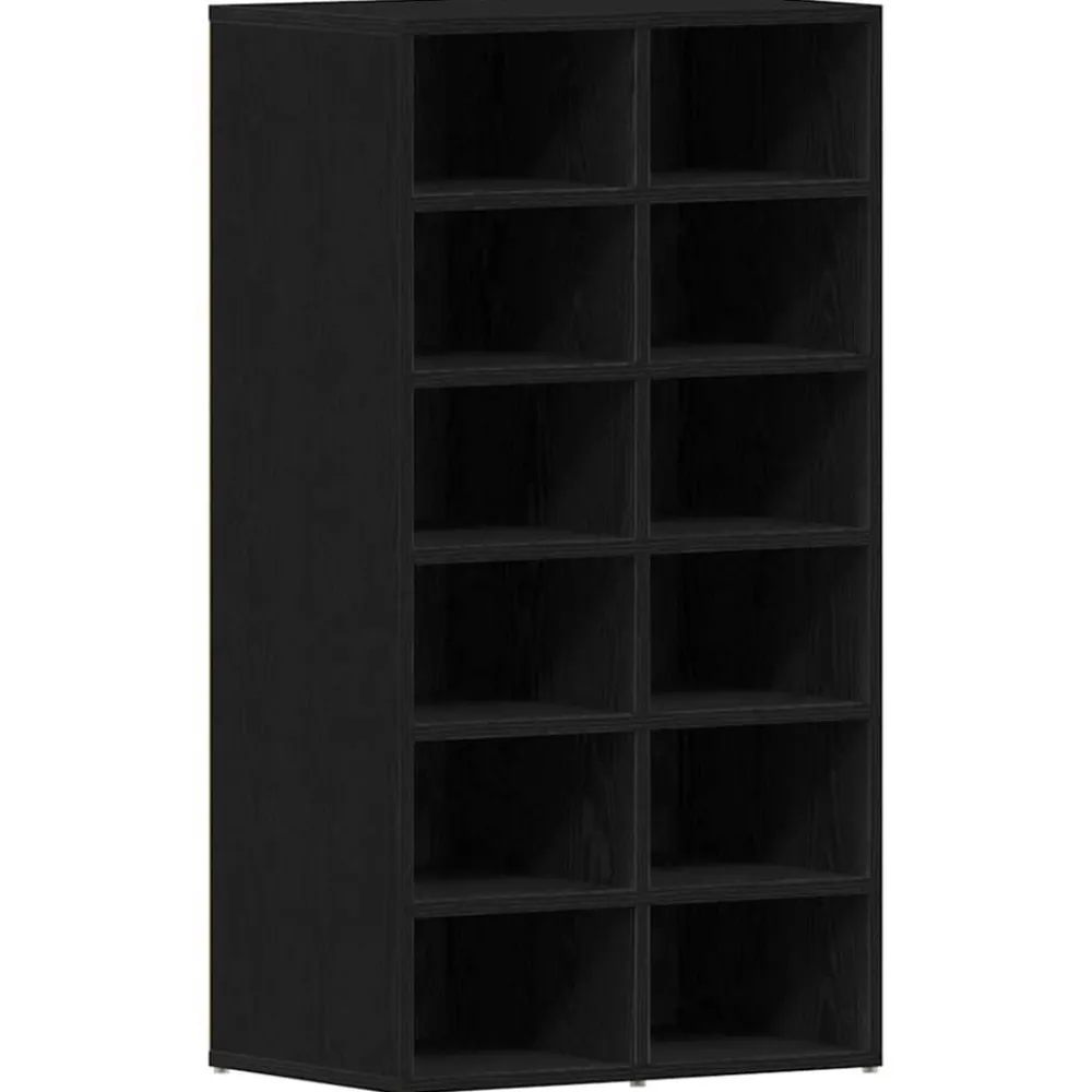 Produits Ménagers-vidaXL Étagère à chaussures chêne noir 54x34x100,5 cm bois ingénierie Chêne noir