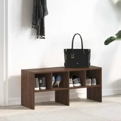 vidaXL Étagère à chaussures empilable chêne marron 89,5x30x40 cm