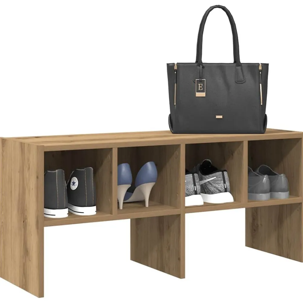 vidaXL Étagère à chaussures empilable chêne artisanal 89,5x30x40 cm