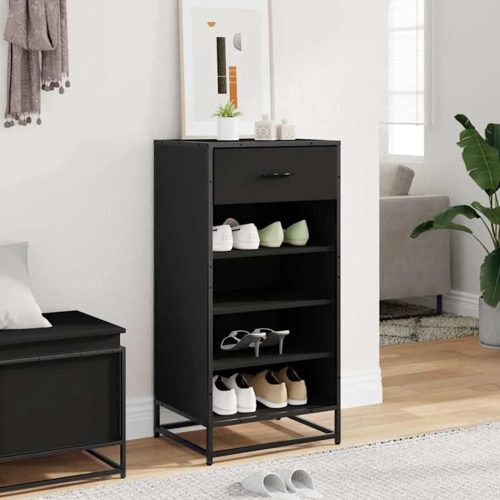 vidaXL Étagère à chaussures 48x38x97,5 cm bois d'ingénierie