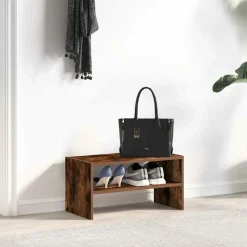 vidaXL Étagère à chaussures empilable chêne fumé 60x30x30,5 cm