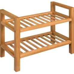 vidaXL Étagère à chaussures avec 2 étagères 50x27x40 cm Chêne massif