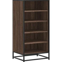 Produits Ménagers-vidaXL Étagère à chaussures chêne marron 48x38x97,5 cm bois ingénierie Ch&ecirc;ne marron