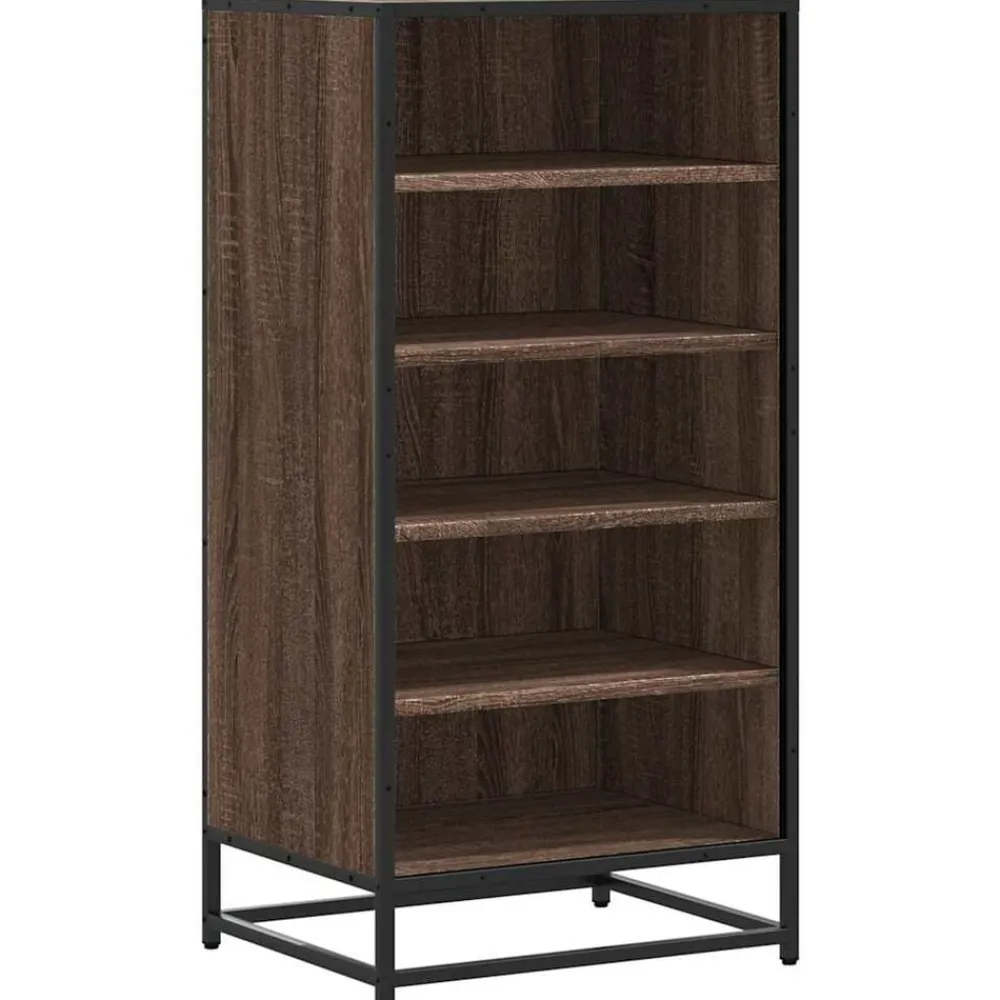 Produits Ménagers-vidaXL Étagère à chaussures chêne marron 48x38x97,5 cm bois ingénierie Ch&ecirc;ne marron