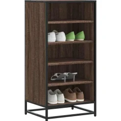 Produits Ménagers-vidaXL Étagère à chaussures chêne marron 48x38x97,5 cm bois ingénierie Ch&ecirc;ne marron