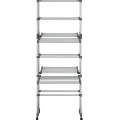 vidaXL Étagère à linge à 3 niveaux avec roues Argenté 60x70x129 cm
