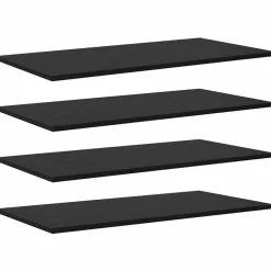 Étagères-vidaXL Étagère à livres 4 pcs Noir 80 x 40 x 1,5 cm Bois d'ingénierie Chêne noir