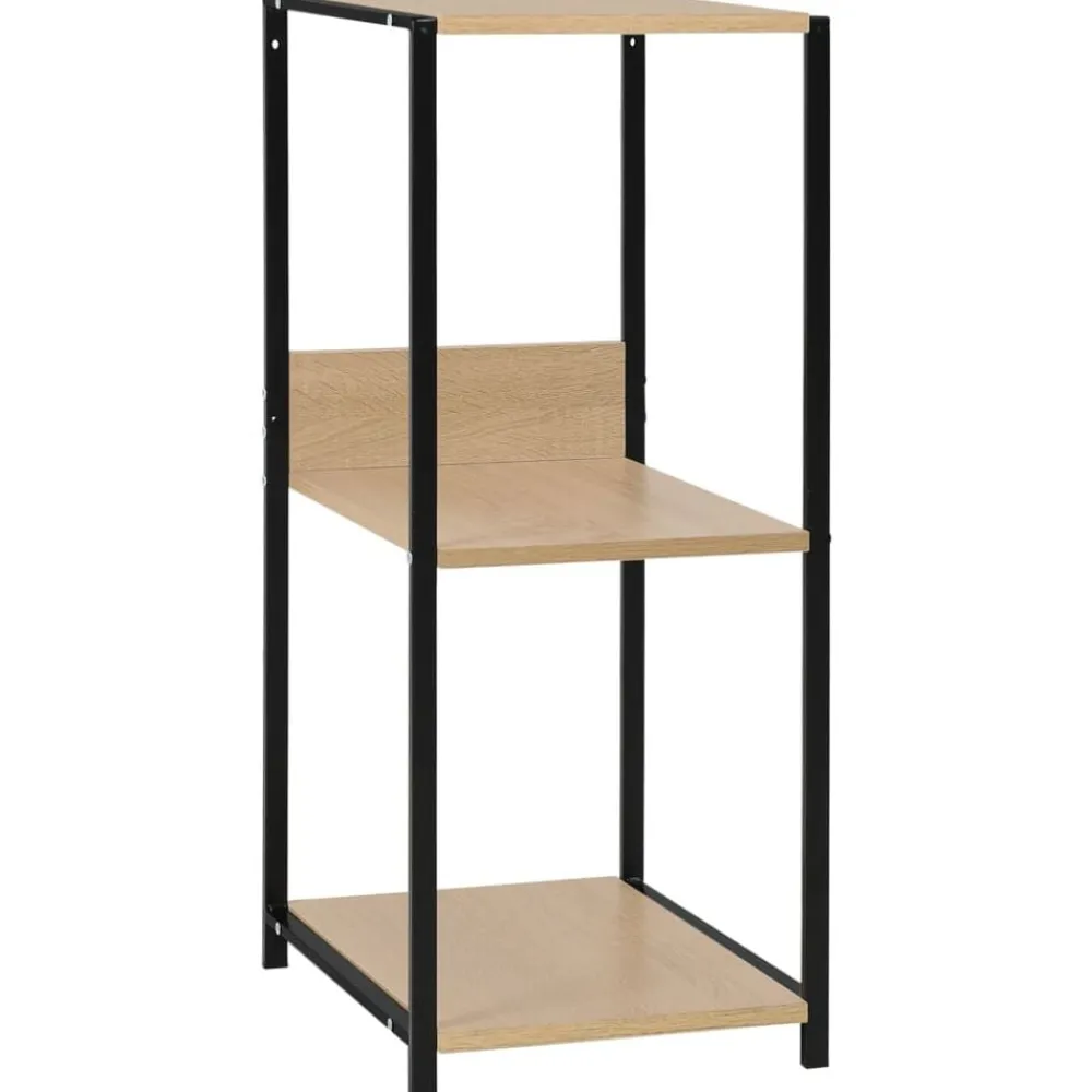 Étagères-vidaXL Étagère à livres droite petite Noir et chêne 33,5x39,6x79,7 cm noir et chêne