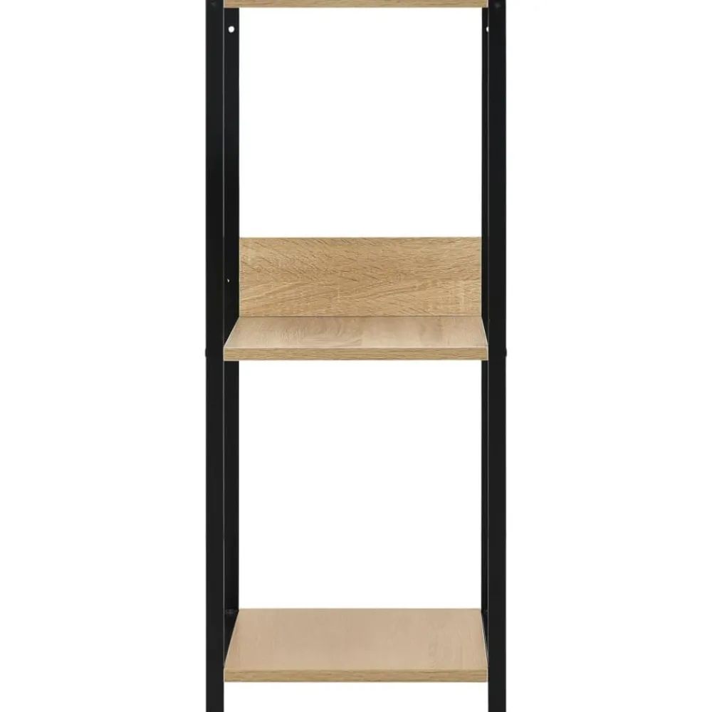 Étagères-vidaXL Étagère à livres droite petite Noir et chêne 33,5x39,6x79,7 cm noir et chêne