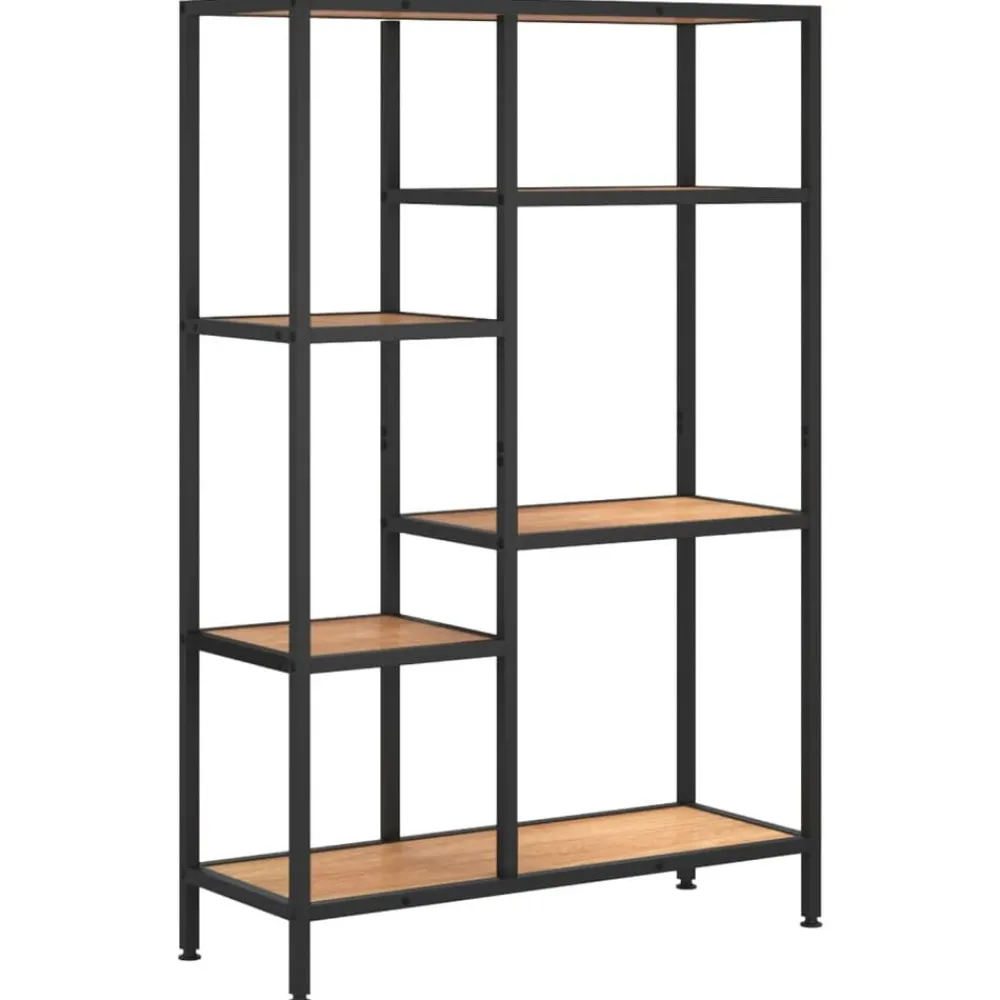 vidaXL Étagère à livres 80x30x120 cm Acier et bois d'ingénierie