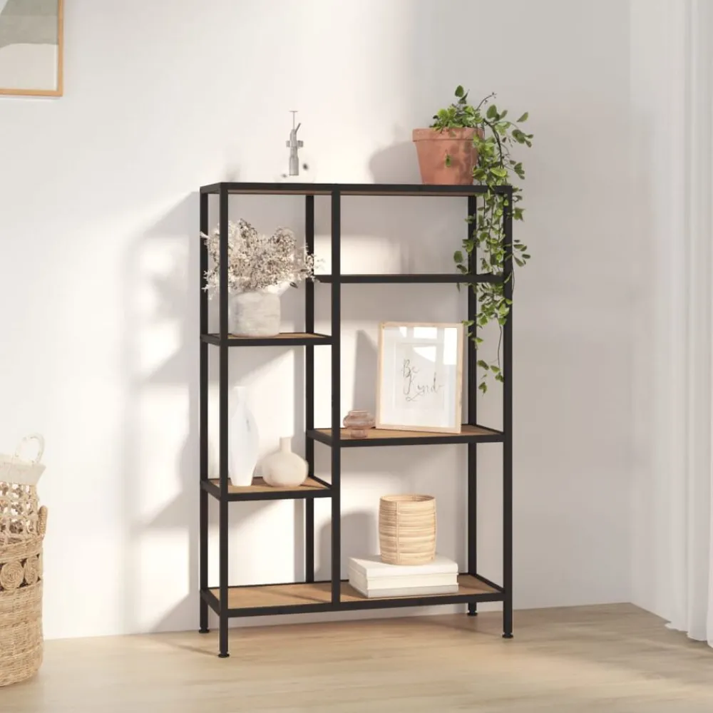 vidaXL Étagère à livres 80x30x120 cm Acier et bois d'ingénierie