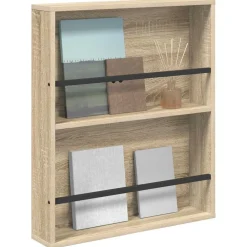 vidaXL Étagère à magazines avec étagère Chêne Sonoma 60 x 12 x 70 cm