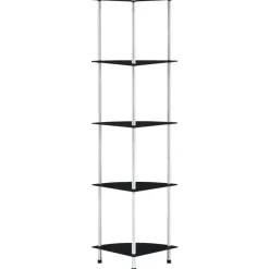vidaXL Étagère 5 niveaux 30x30x130 cm Verre trempé