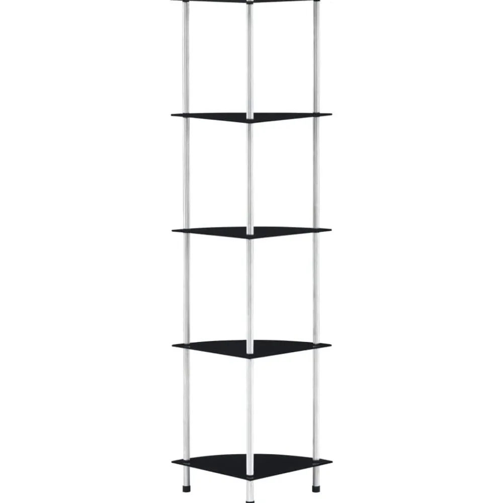 vidaXL Étagère 5 niveaux 30x30x130 cm Verre trempé