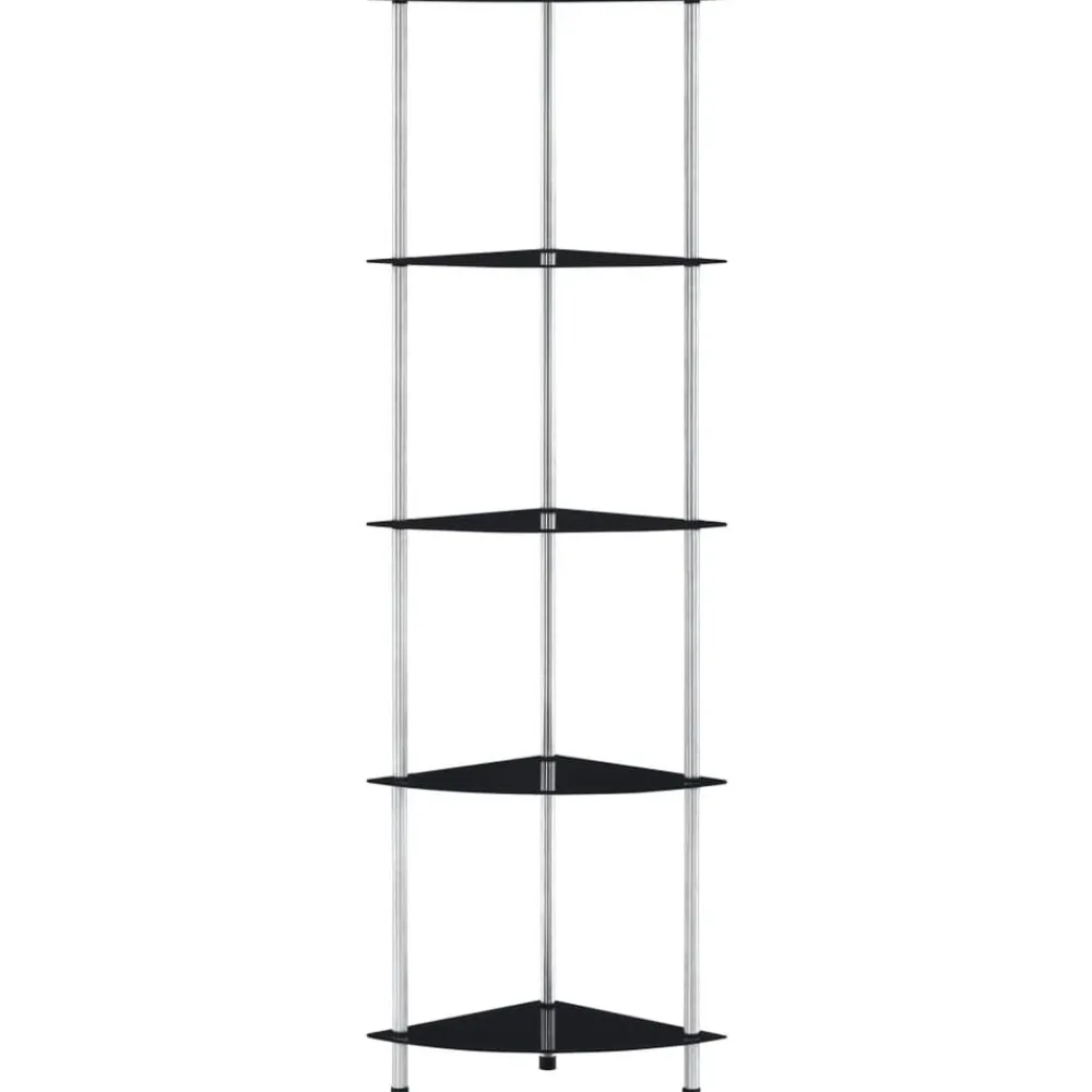 vidaXL Étagère 5 niveaux 30x30x130 cm Verre trempé