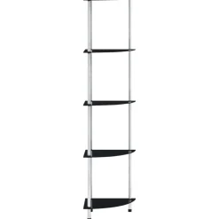 vidaXL Étagère 5 niveaux 30x30x130 cm Verre trempé