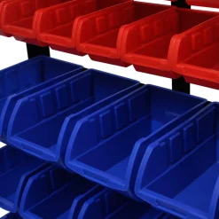 Accessoires De Quincaillerie-vidaXL Étagère à outils de garage Bleu et rouge