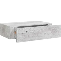 Étagères-vidaXL Étagère à tiroir murale 40x23,5x10 cm MDF Gris béton