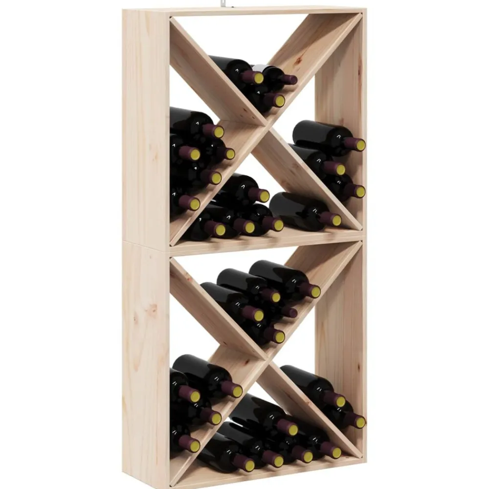 Armoires & Meubles De Rangement-vidaXL Étagère à vin 2 pcs 62 x 25 x 62 cm Pin massif Naturel