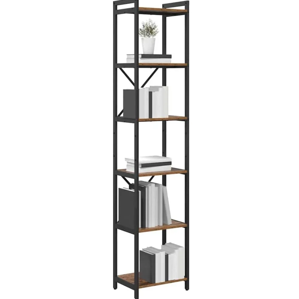 Étagères-vidaXL Étagère 40 x 30 x 189,5 cm Bois d'ingénierie Bois ancien