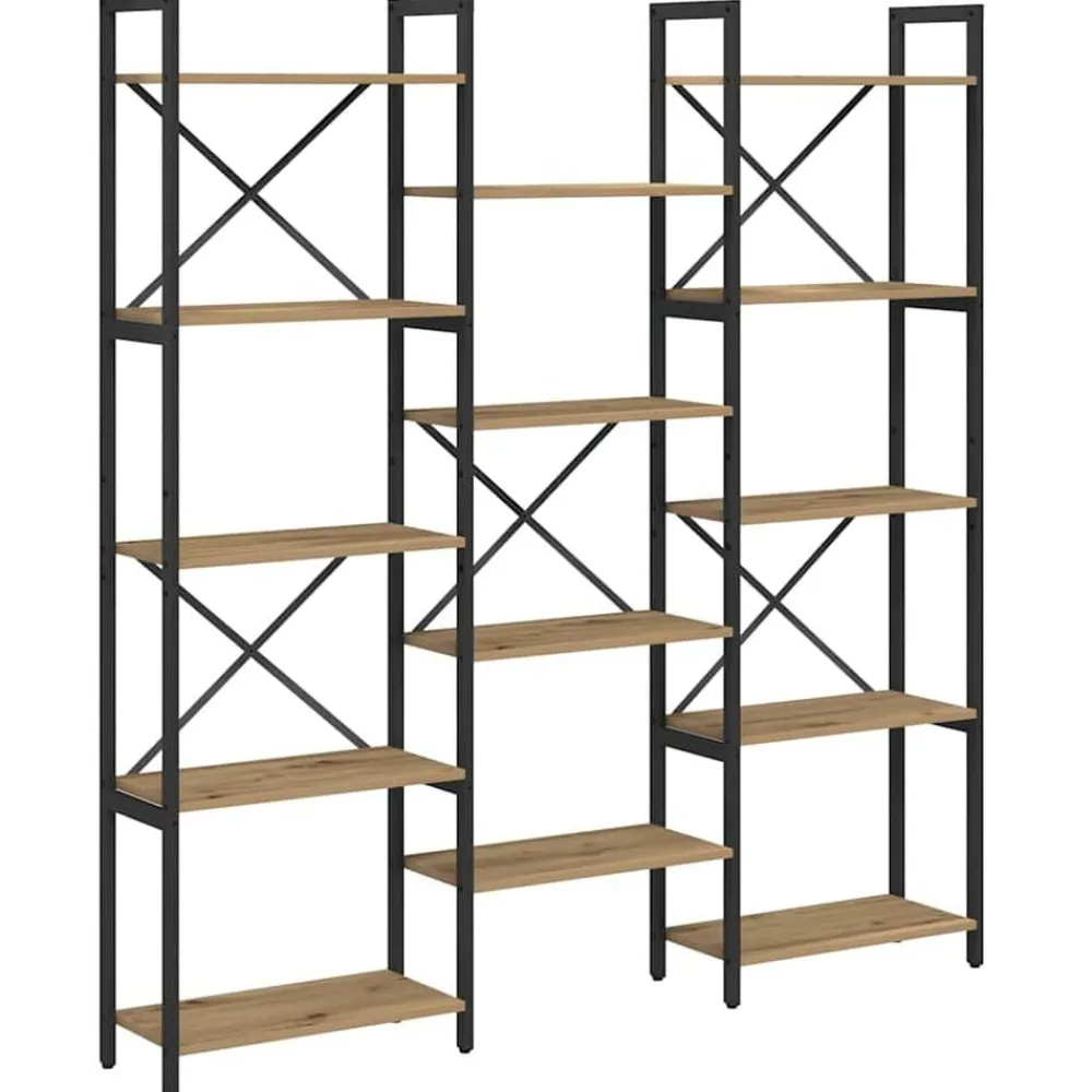 Étagères-vidaXL Étagère Chêne artisanal 156 x 25 x 167 cm Bois d'ingénierie chêne artisanal