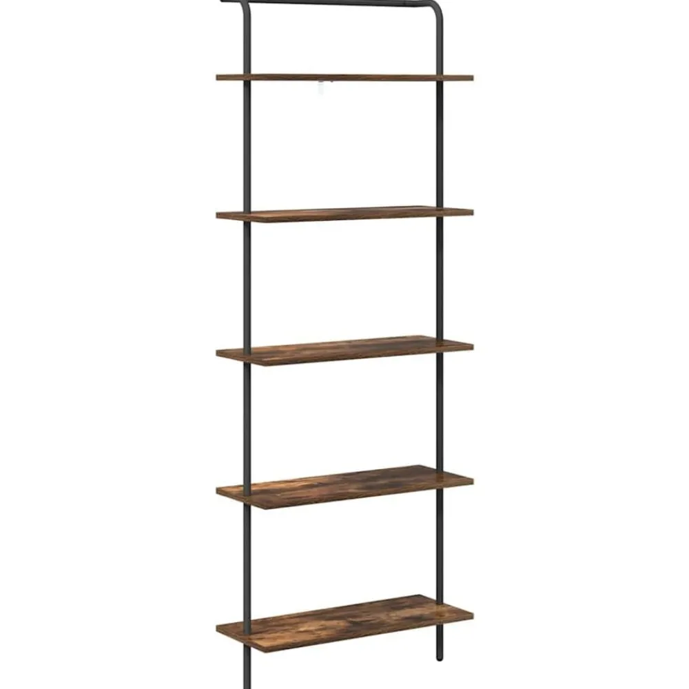 Étagères-vidaXL Étagère Chêne fumé 60 x 24 x 168 cm Bois d'ingénierie Chêne fumé