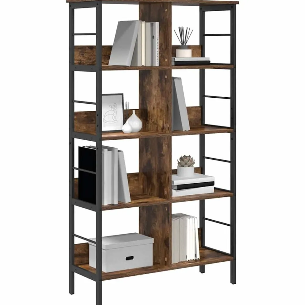 vidaXL Étagère Chêne fumé 82 x 32 x 144,5 cm Bois d'ingénierie