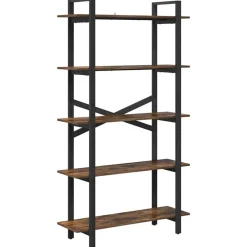 Étagères-vidaXL Étagère Chêne fumé 100 x 33,5 x 178 cm Bois d'ingénierie Ch&ecirc;ne fumé