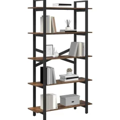 Étagères-vidaXL Étagère Chêne fumé 100 x 33,5 x 178 cm Bois d'ingénierie Chêne fumé