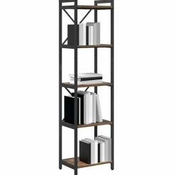 Étagères-vidaXL Étagère Chêne fumé 40 x 30 x 155 cm Bois d'ingénierie Chêne fumé