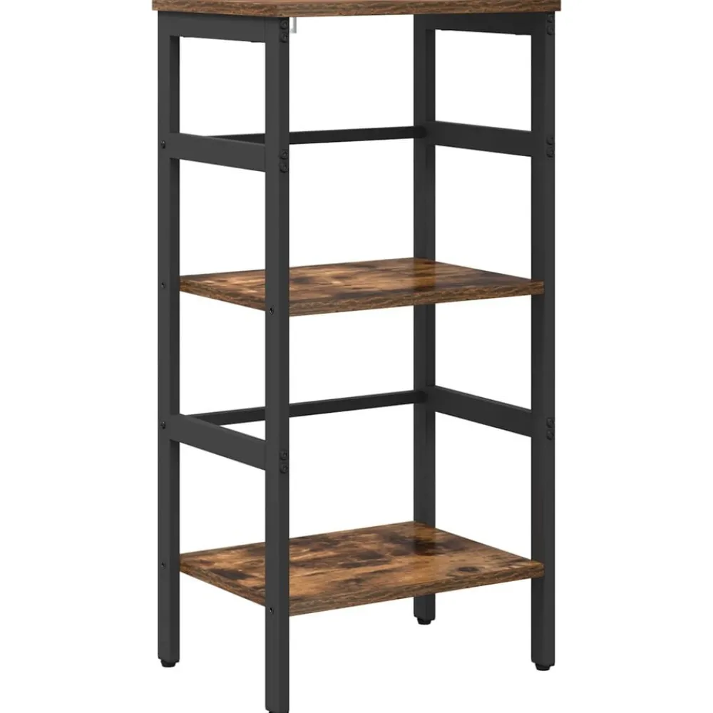 Étagères-vidaXL Étagère Chêne fumé 40 x 29,5 x 81 cm Bois d'ingénierie Chêne fumé