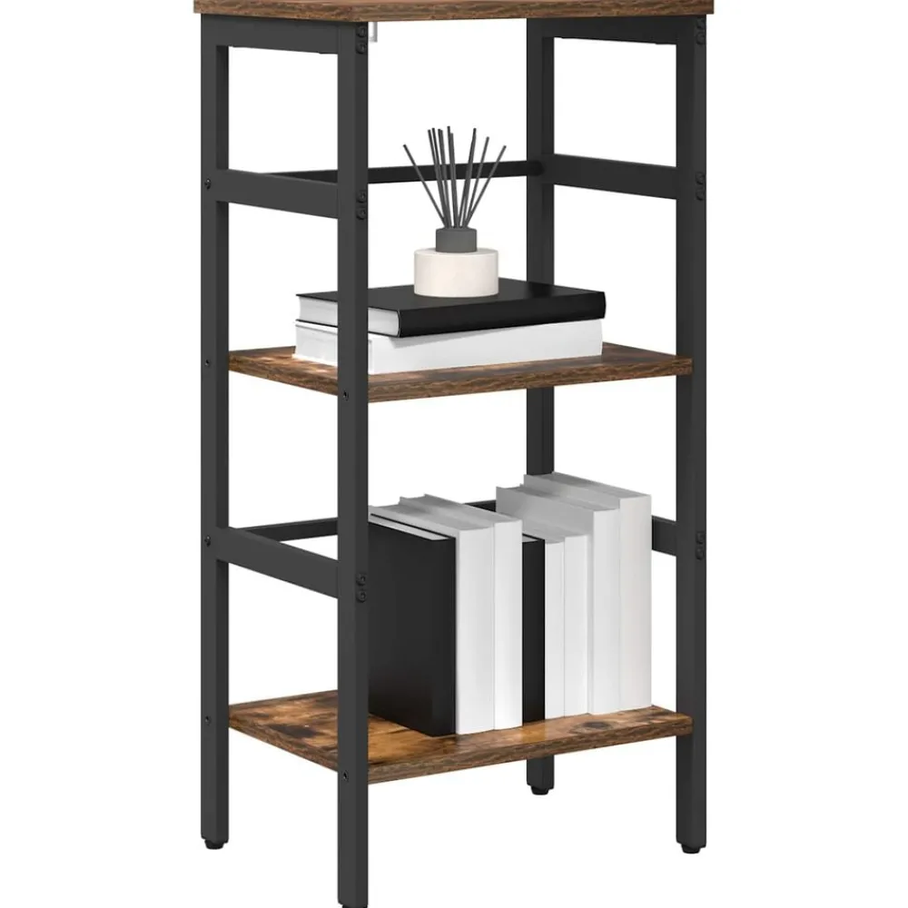 Étagères-vidaXL Étagère Chêne fumé 40 x 29,5 x 81 cm Bois d'ingénierie Chêne fumé