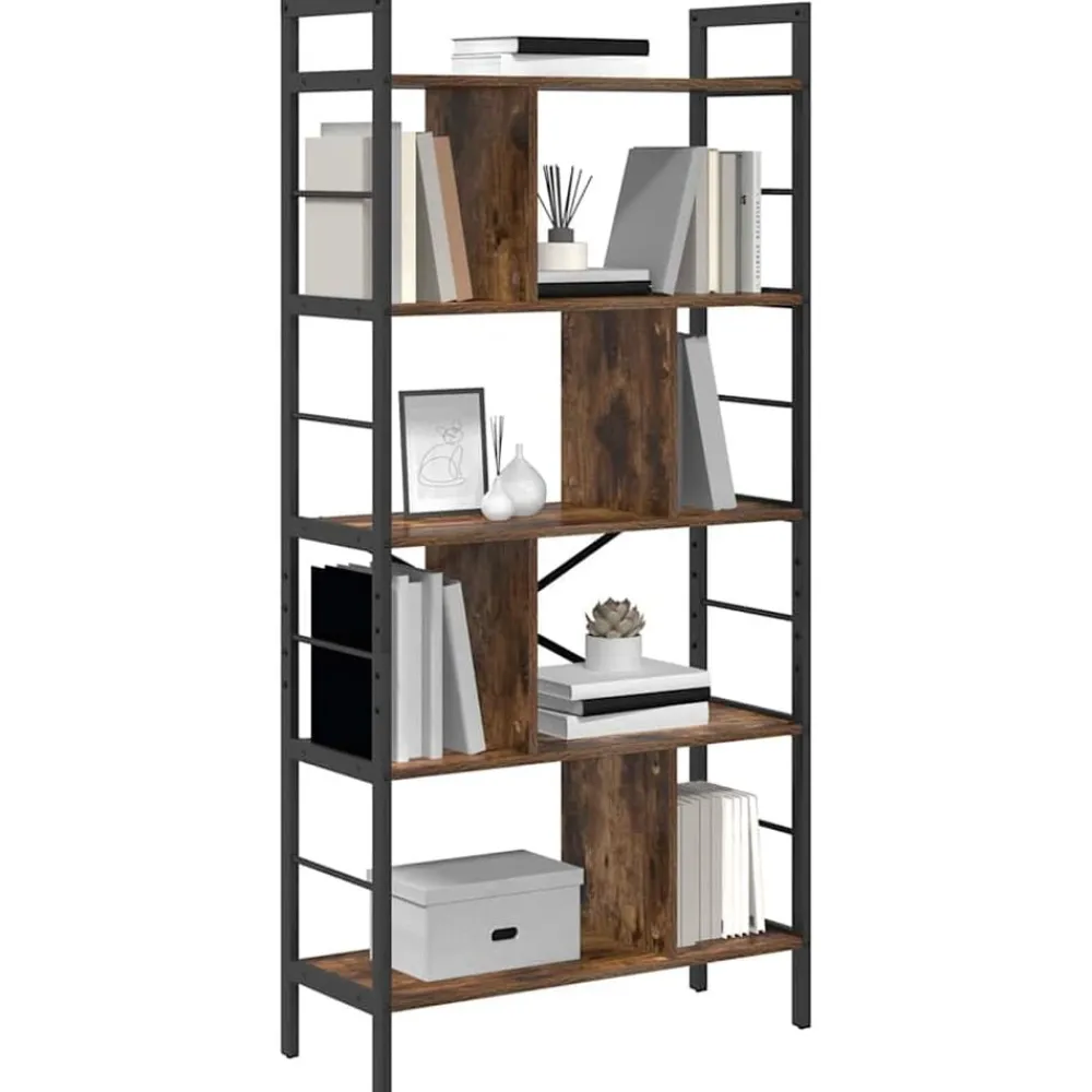 vidaXL Étagère Chêne fumé 75 x 30 x 156 cm Bois d'ingénierie