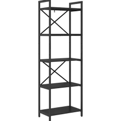 vidaXL Étagère Chêne noir 56 x 34 x 171 cm Bois d'ingénierie