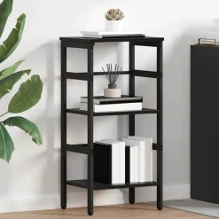 vidaXL Étagère Chêne noir 40 x 29,5 x 81 cm Bois d'ingénierie