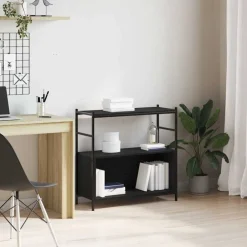 vidaXL Étagère Chêne noir 80 x 30 x 78.5 cm Bois d'ingénierie