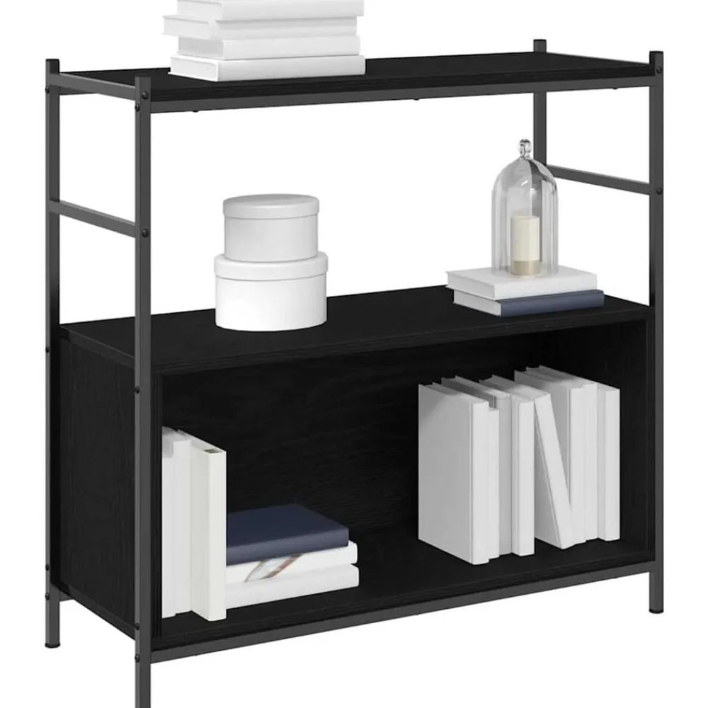vidaXL Étagère Chêne noir 80 x 30 x 78.5 cm Bois d'ingénierie