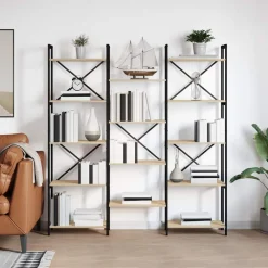vidaXL Étagère Chêne Sonoma 156 x 25 x 167 cm Bois d'ingénierie