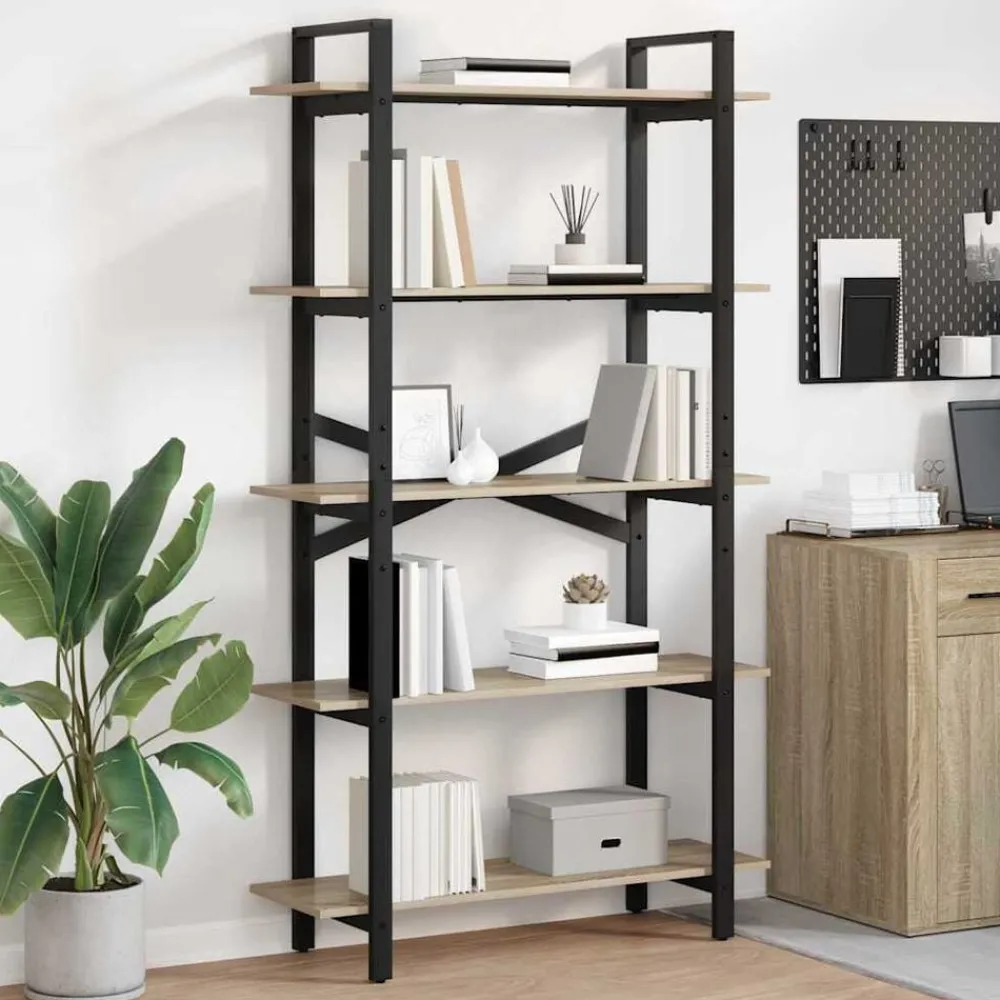 vidaXL Étagère Chêne Sonoma 100 x 33,5 x 178 cm Bois d'ingénierie