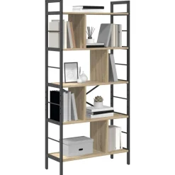 Étagères-vidaXL Étagère Chêne Sonoma 75 x 30 x 156 cm Bois d'ingénierie Ch&ecirc;ne sonoma